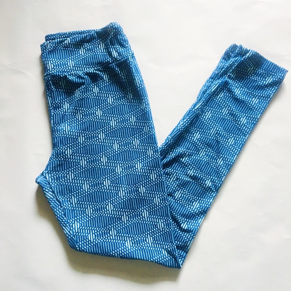 LulaRoe Blue Patterned Leggings